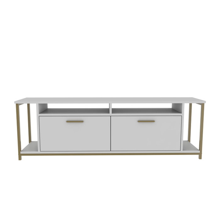 Hanah Home Soporte de TV Blanco y Dorado Hanah Home Soporte de TV Blanco y Dorado